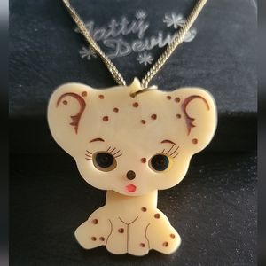 Tatty Devine baby leopard Acrylic Necklace.
